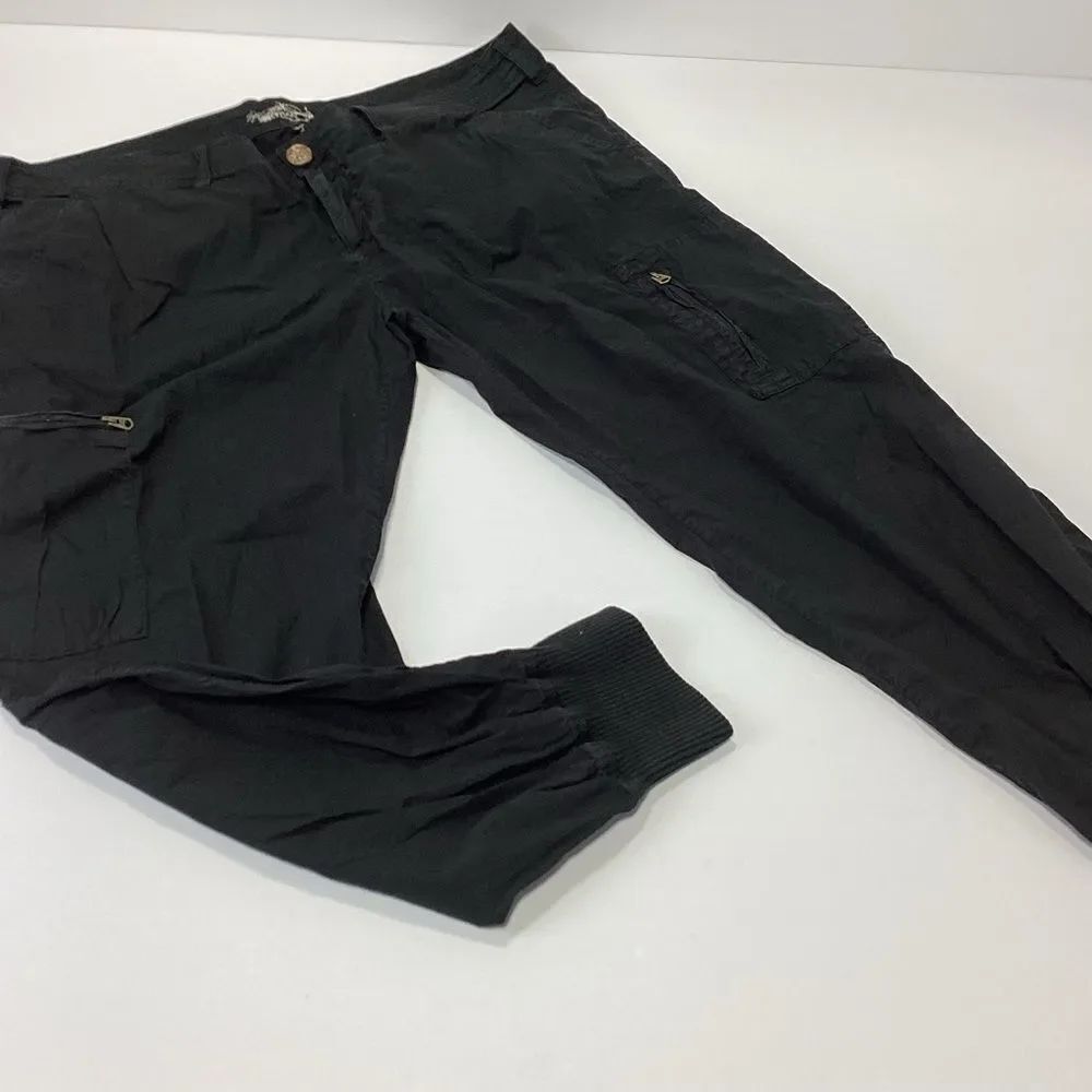 Gramicci Black Cargo Jogger Pants - Casual Utility Style Hiking Pants Size 14